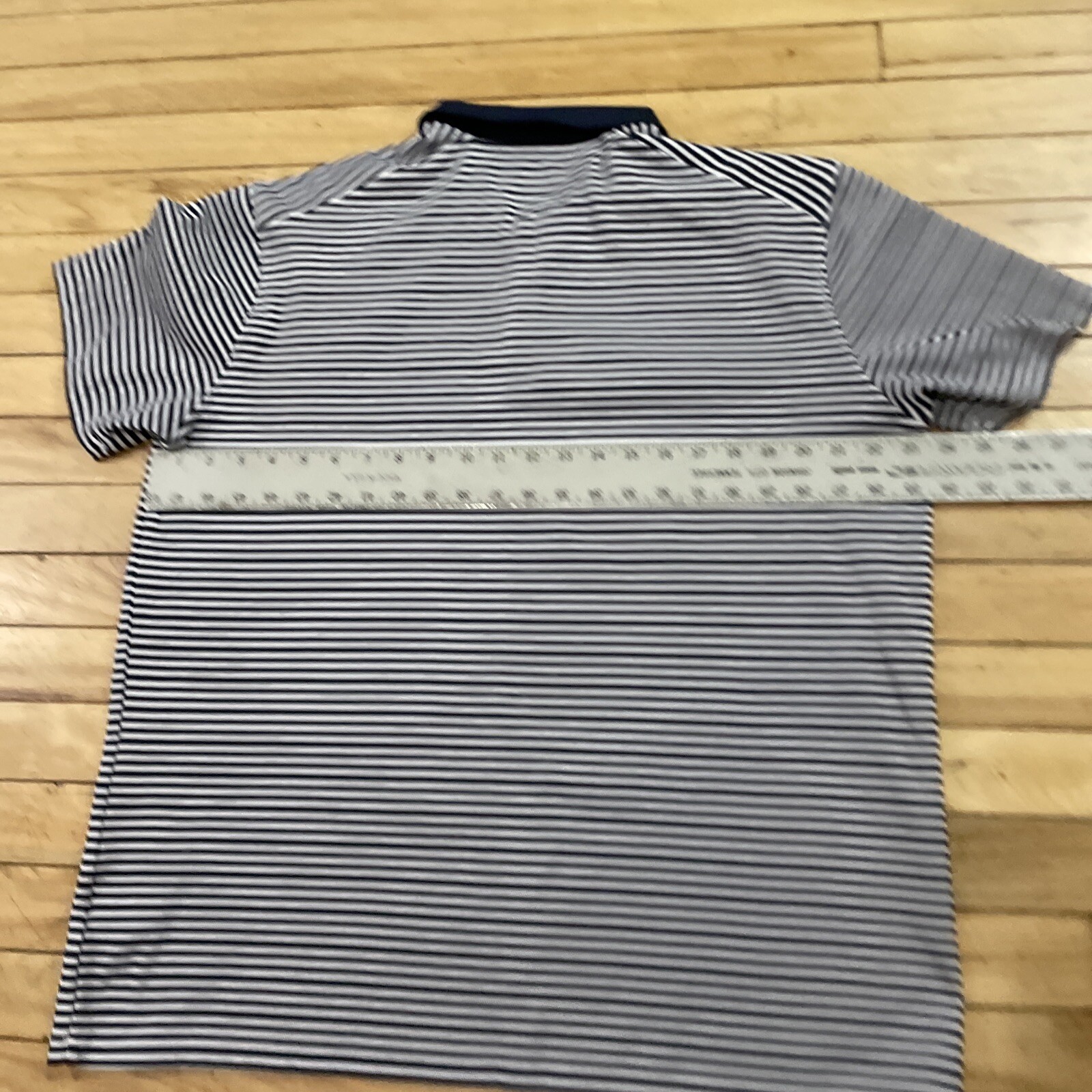 NIKE Dri-Fit Polo Shirt Men XL Blue Striped Preppy Old Money Sports Standard Fit