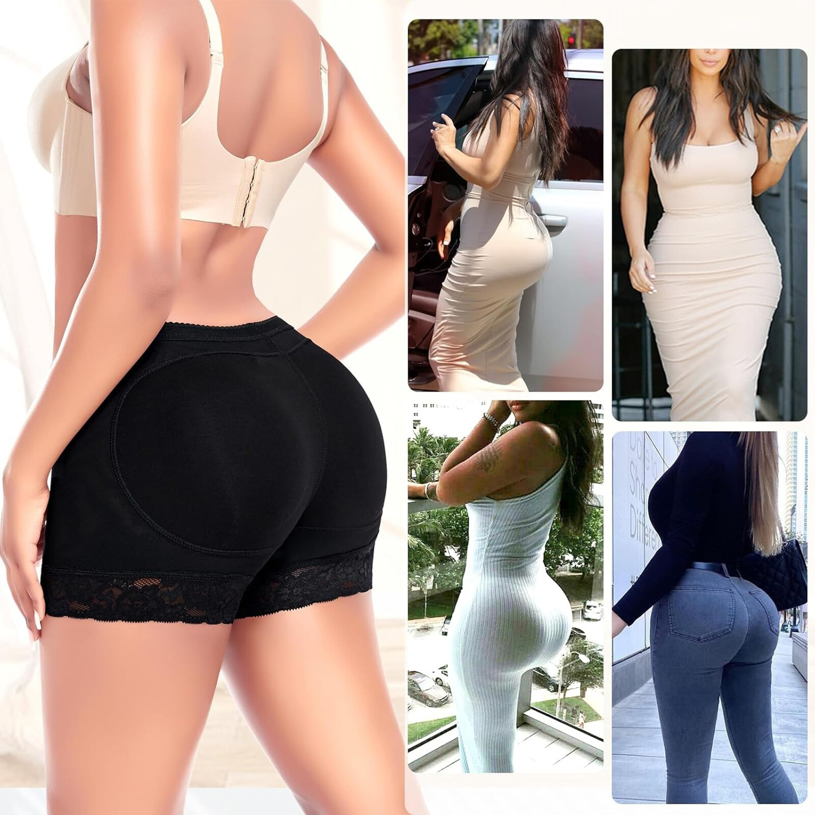 Thick Padded Butt n Hip Enhancer Body Shaper Girdle Girlshort Underwear Panties