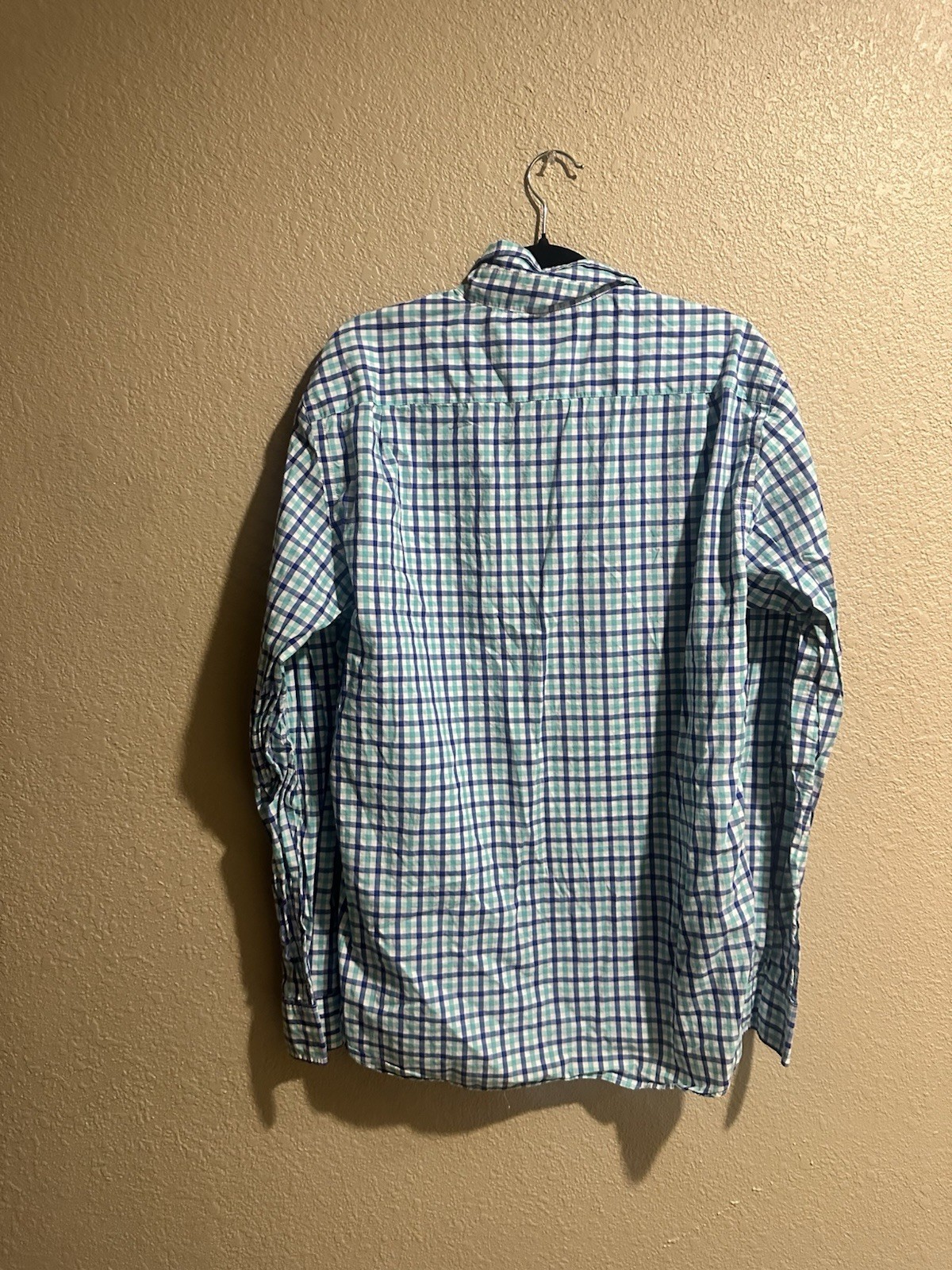 J.CREW Lightweight Blue/Green/White Check Long Sleeve Button-Up Shirt M
