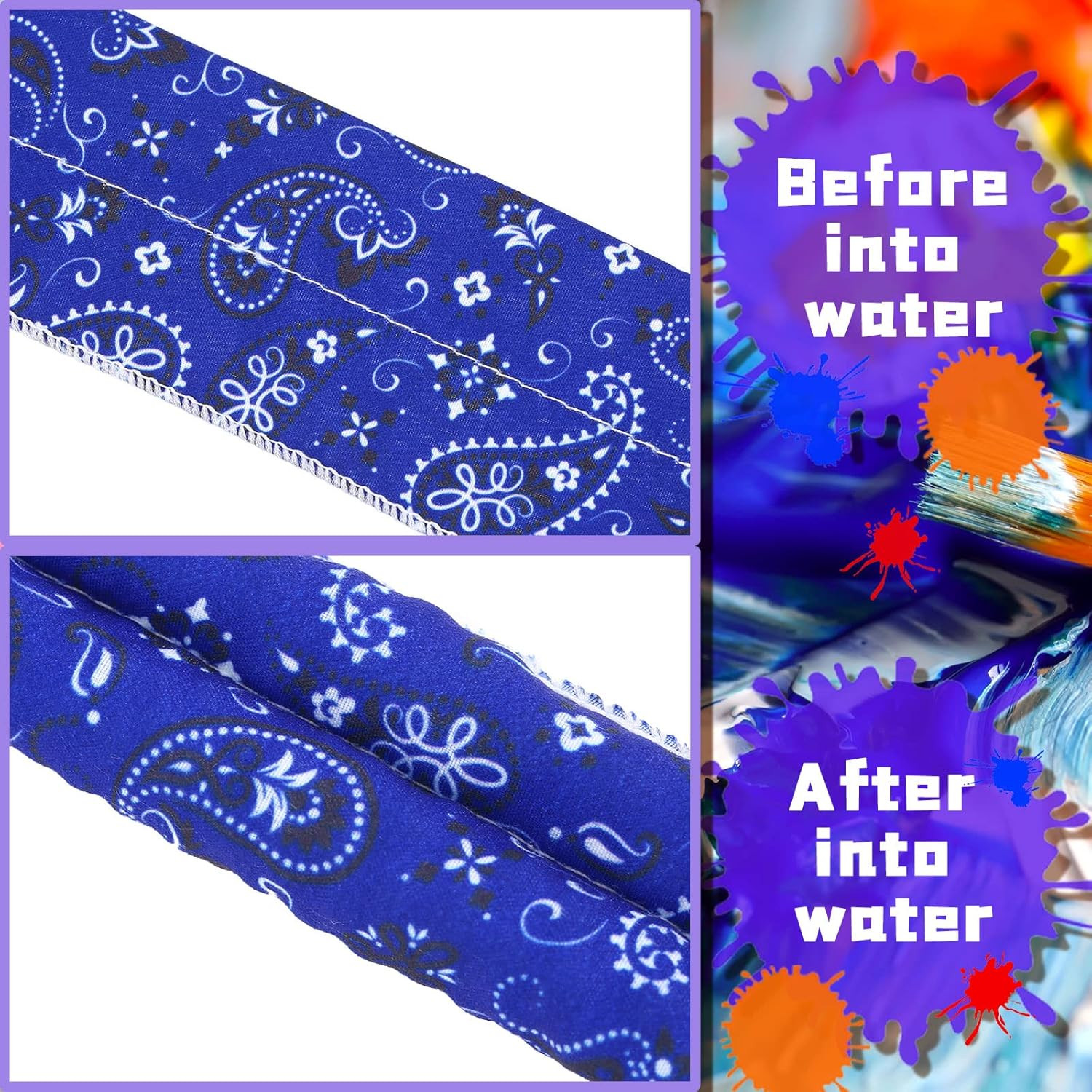 6 Pcs Cooling Neck Wraps Neck Cooler Scarf Cooling Bandana for Women Men Hot Wea