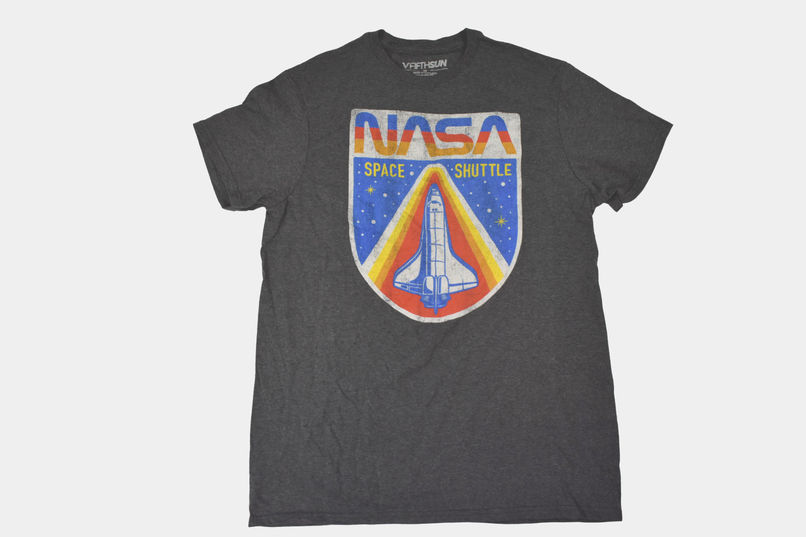 Fifth Sun NASA Mens Space Shuttle Graphic Charcoal Heather Shirt New S-2XL