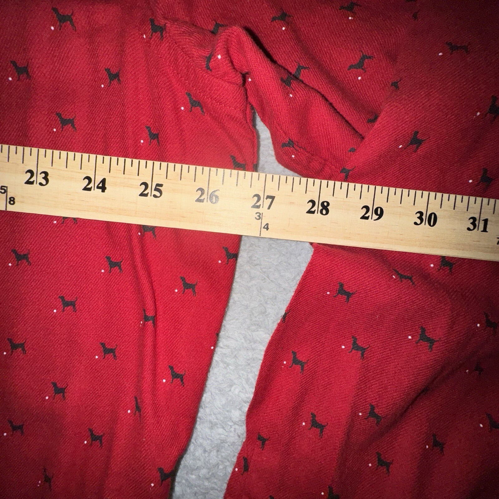 Chaps Shirt Mens XLT XL TALL Red All Over Dog Print Button Up Long Sleeve Preppy