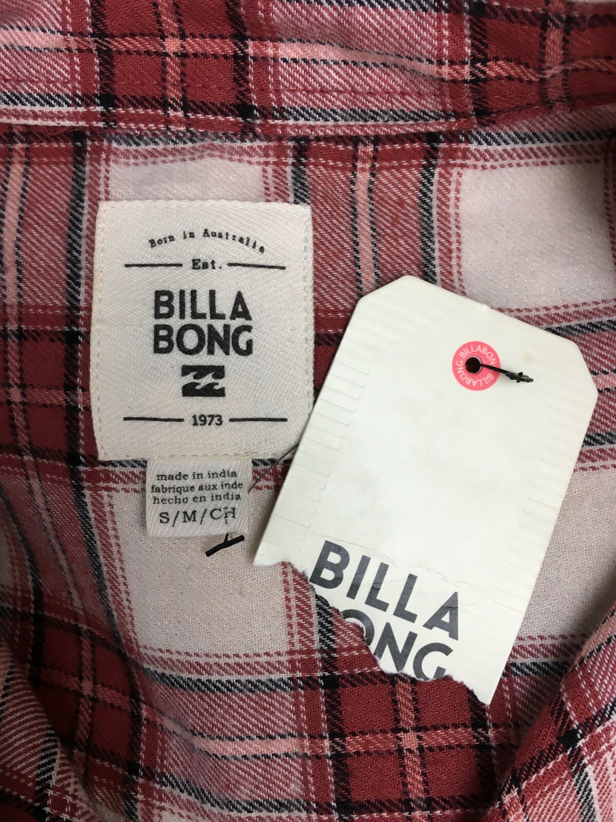Billabong Venture Out Sz S/M Junior’s Sienna Plaid Lite Flannel Woven Shirt NWT