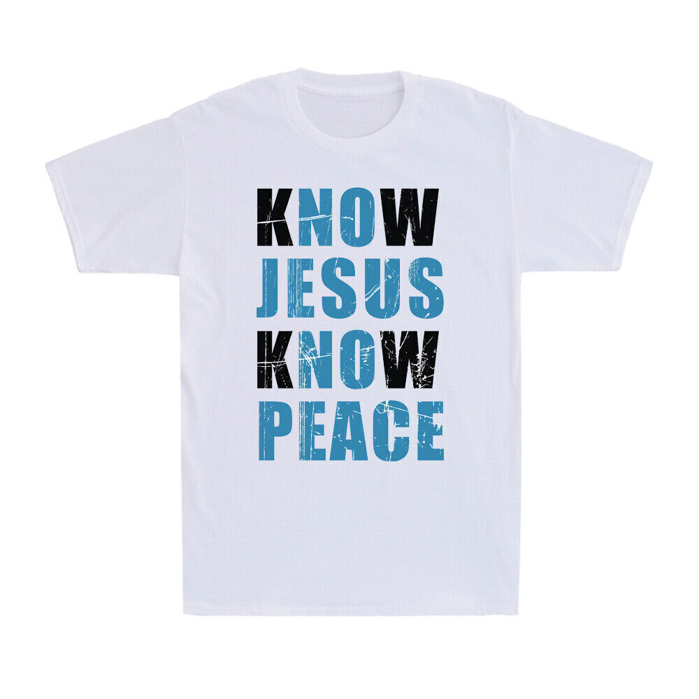 No Jesus No Peace Shirt Funny Christian Faith Religious Vintage Men’s T-Shirt