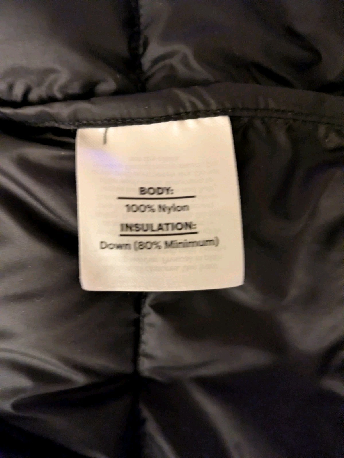 REI Co-Op 650 Down Jacket Large Tall Black EX++
