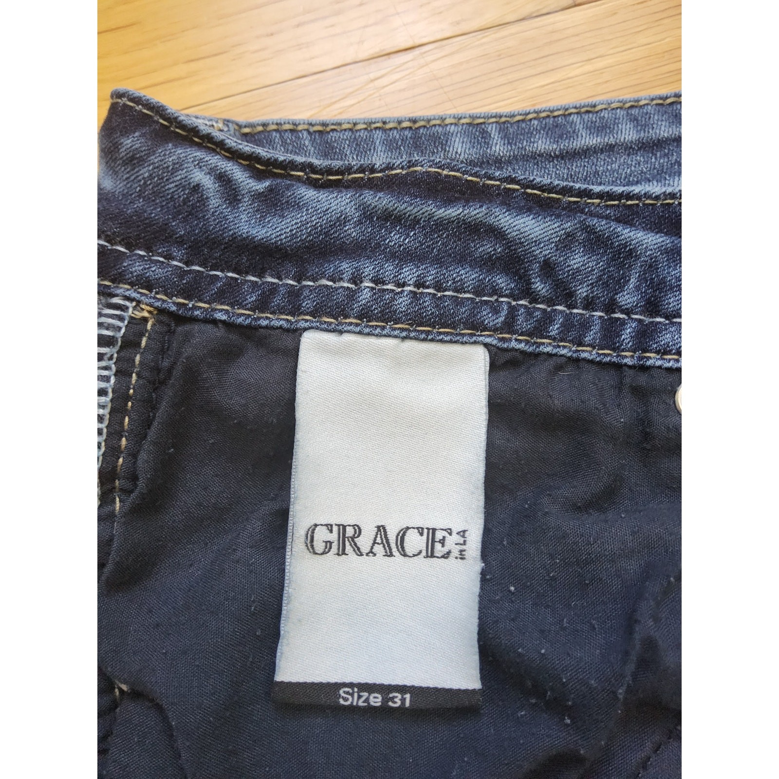 Grace in LA Bootcut Jeans Embellished Back Pockets Denim