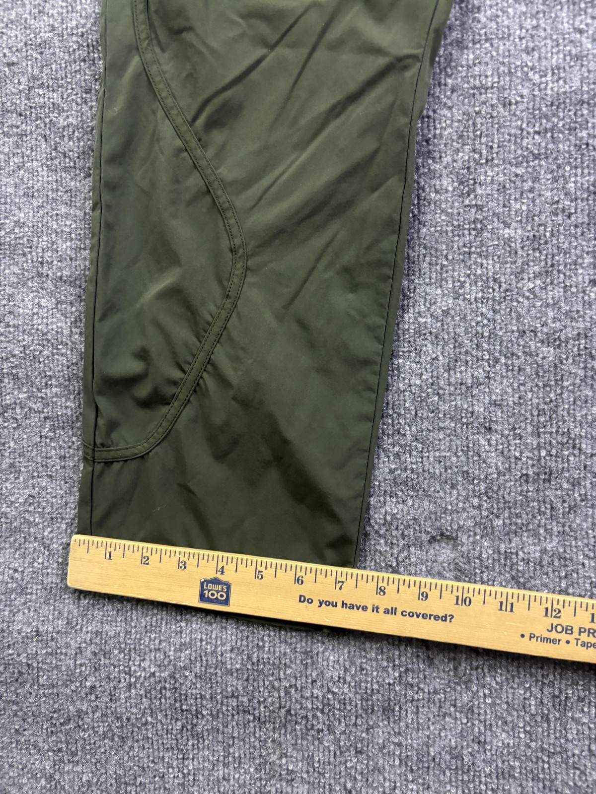 Paskho Jogger Pants Mens 2XL 38×30 Green Woven Elastic Waist Zip Pockets Stretch