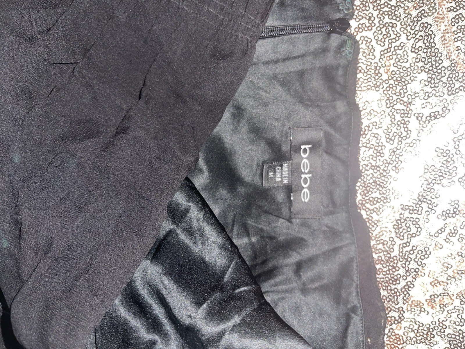 Cute, Ruffled “Date Night” Top, From Bebe. Black, And Beautiful, Size Medium.