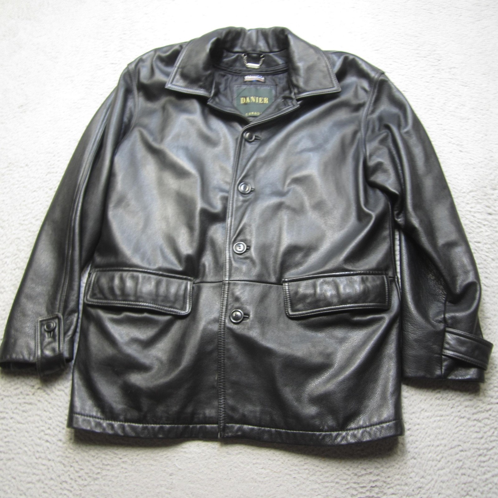 Danier Leather Jacket Mens Small Thinsulate Canada Lined Classic Coat Warm