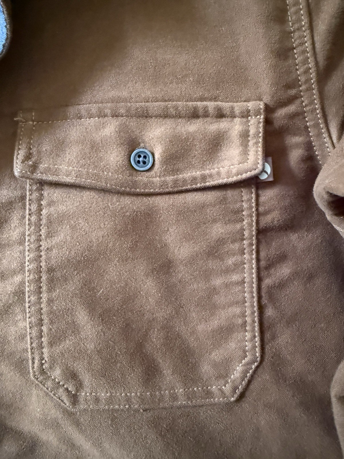 Purnell Moleskin Work Long Sleeve Work Shirt Brown Soft Brushed Moleskin