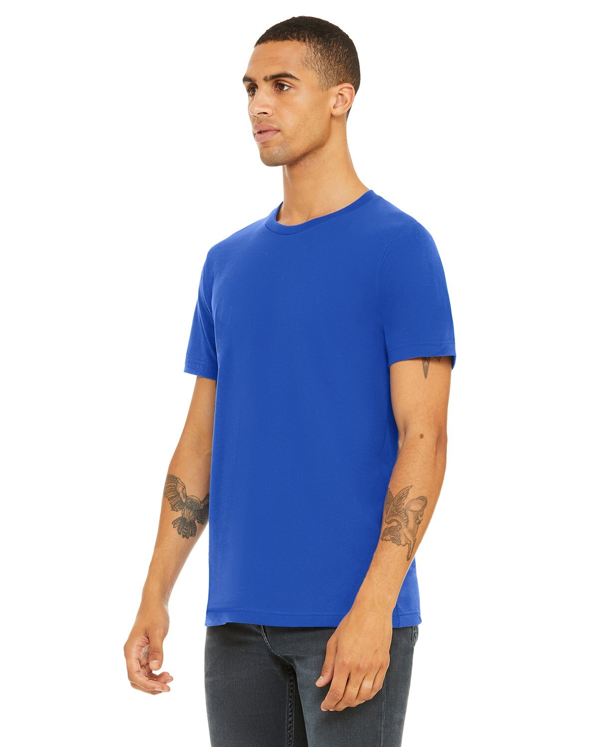 Bella + Canvas 3001C Medium True Royal Cotton Jersey Tee Unisex Blue Tshirt