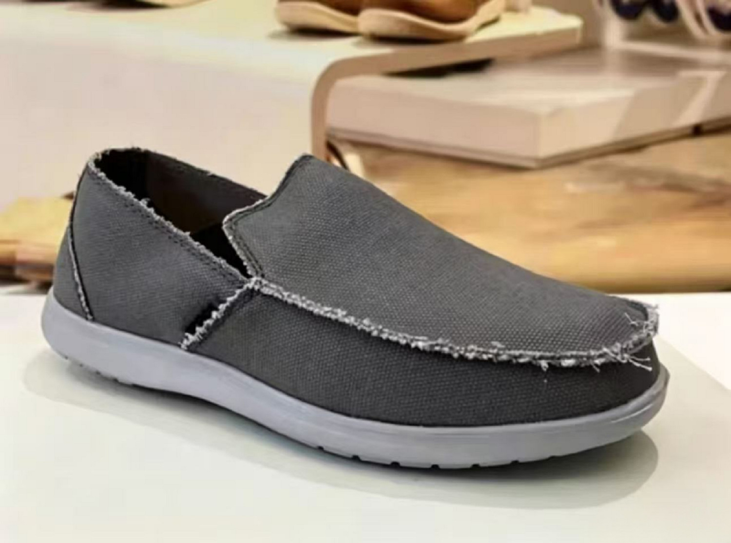 New Crocs Santa Cruz Men Canvas Slip On Loafers Casual Walking Shoes