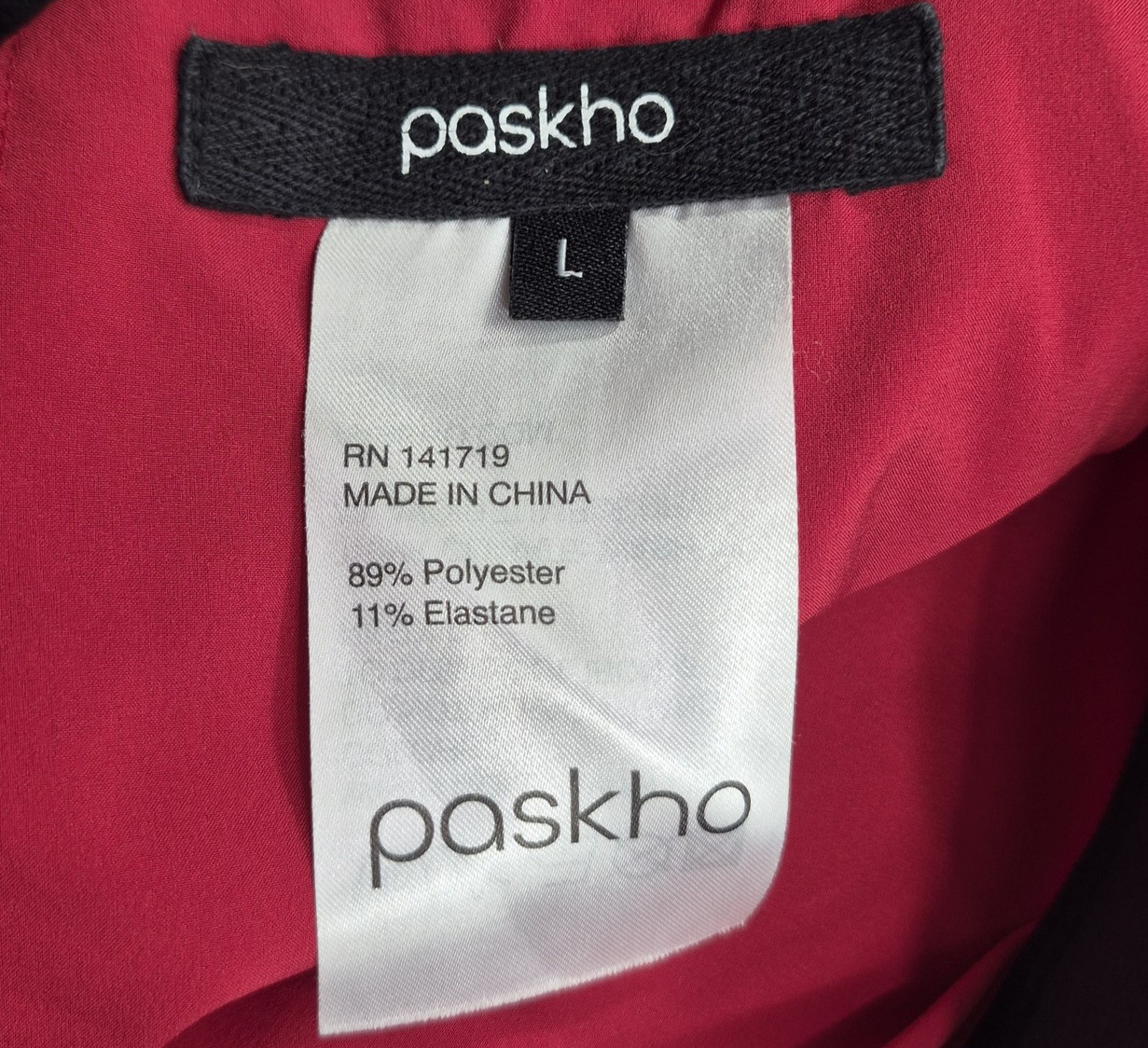 Paskho Pants Mens Large Red Travel Track Athletic Stretch Zip Pocket Hiking