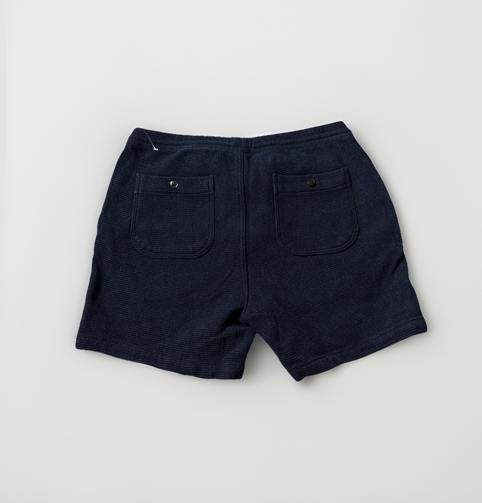 Men’s Taylor Stitch Short Apres Waffle Navy 100% Organic Cotton Size Large $108
