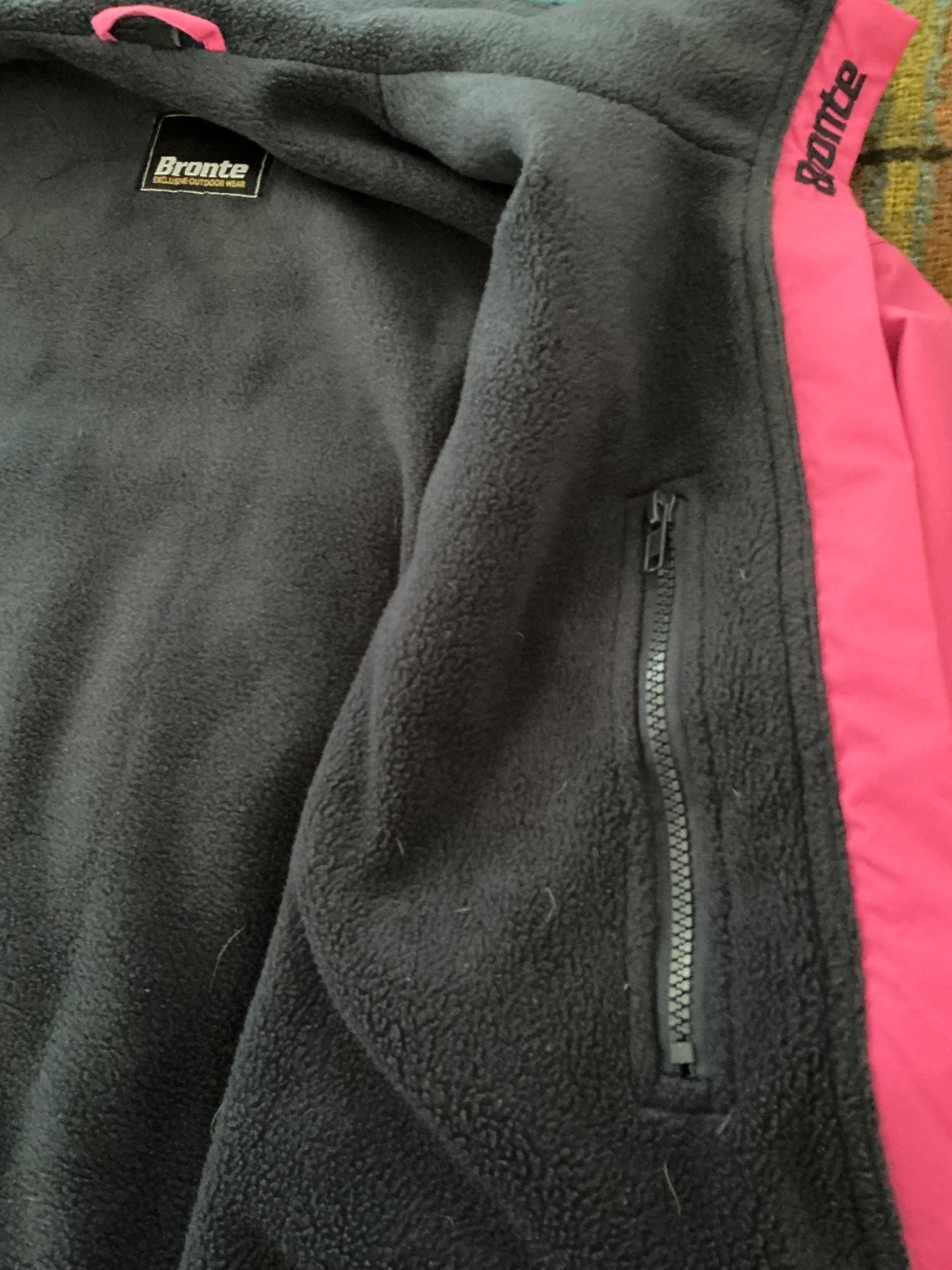 Pink BRONTË Jacket Sparkle Detail On Back and Front Full Length Front Zip