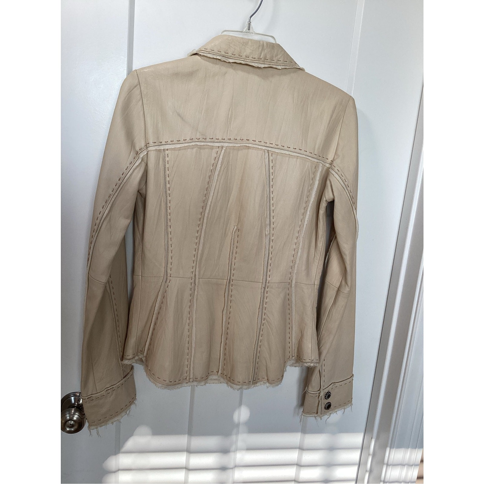 My Tribe Handmade Boho Lambs leather Jacket USA womens size medium