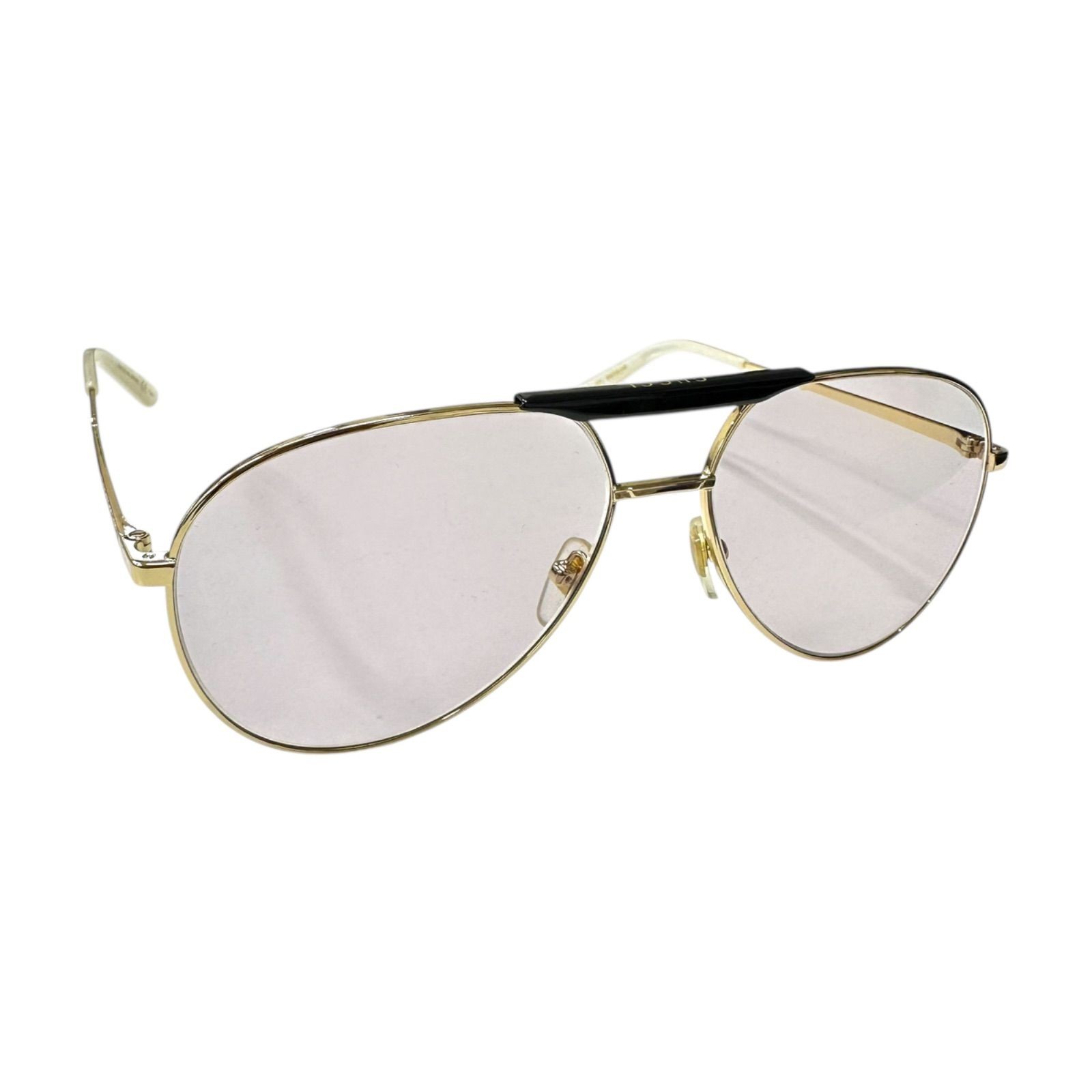 Gucci GG0242S Aviator Sunglasses Men Black Frame Used with Case & Bag
