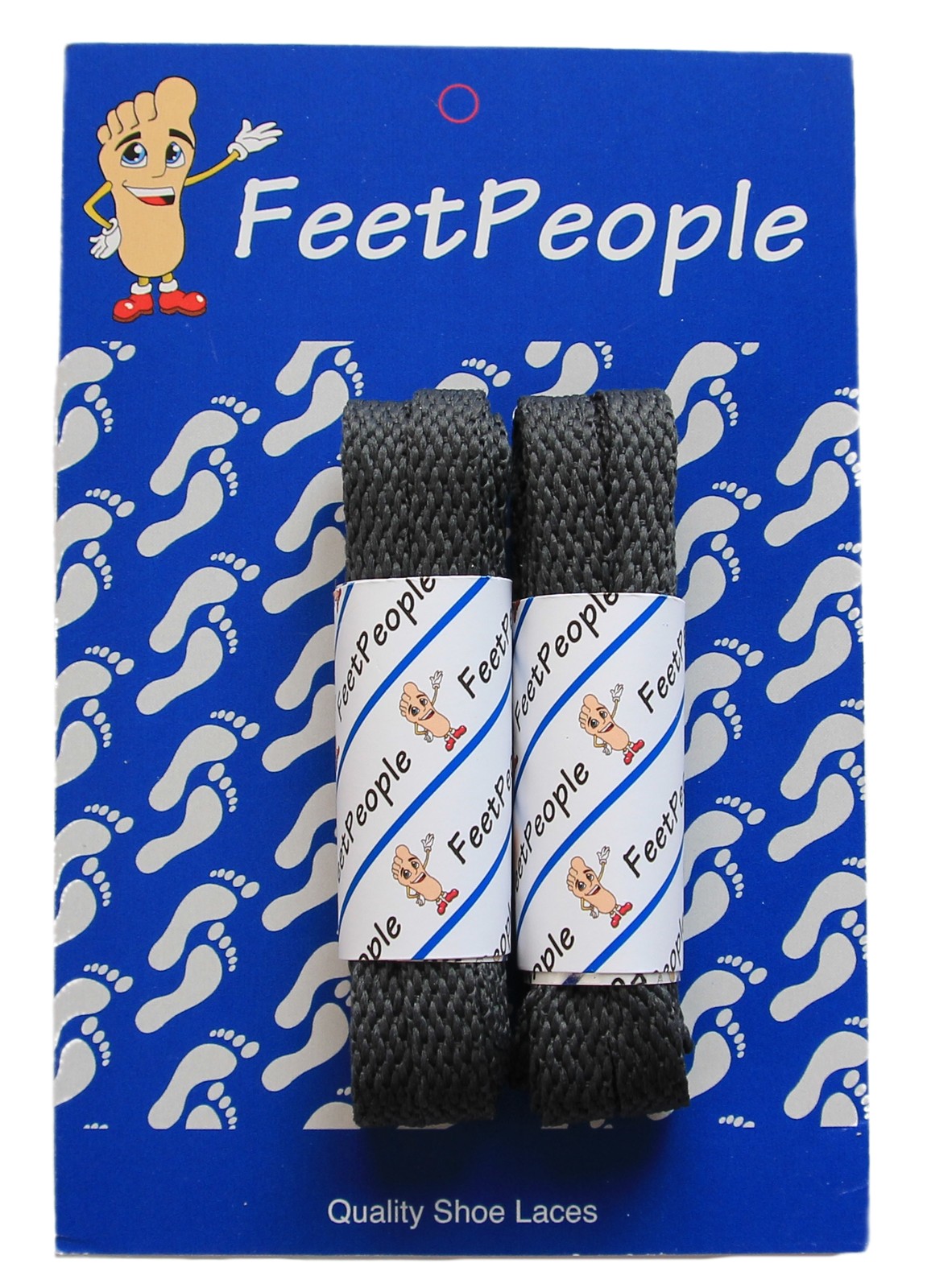 FeetPeople Flat Laces, 2 Pair Pack, 27 – 72 inches, GREY