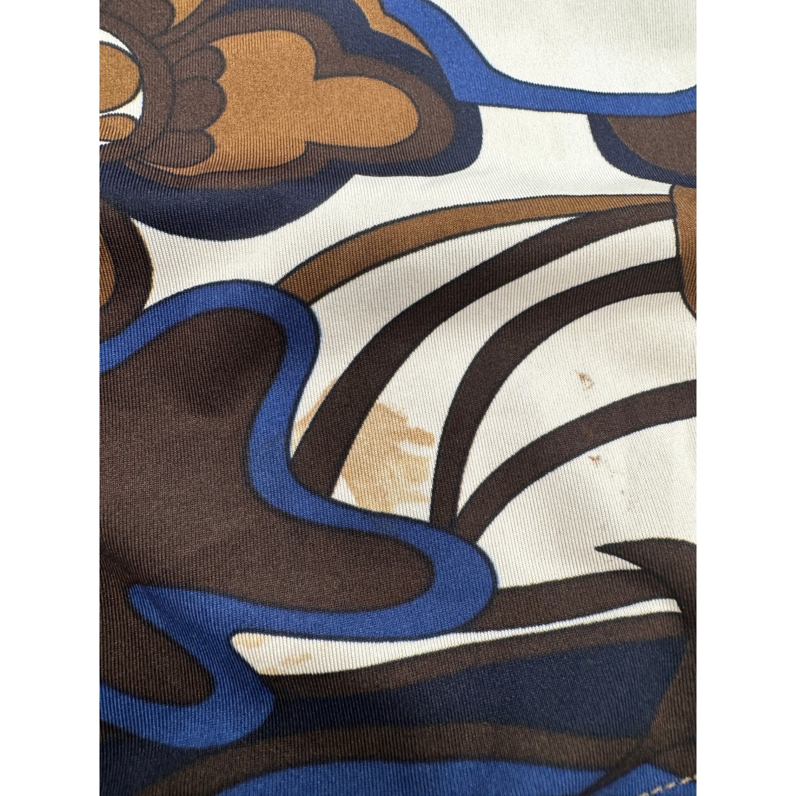 INC International Concepts Brown Blue Floral Halter Handkerchief Maxi Dress L