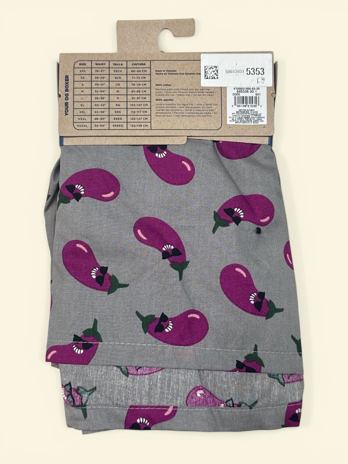 Old Navy Men’s Soft-Washed Boxer Shorts 3.75” Inseam Eggplant Size S M L XL XXL