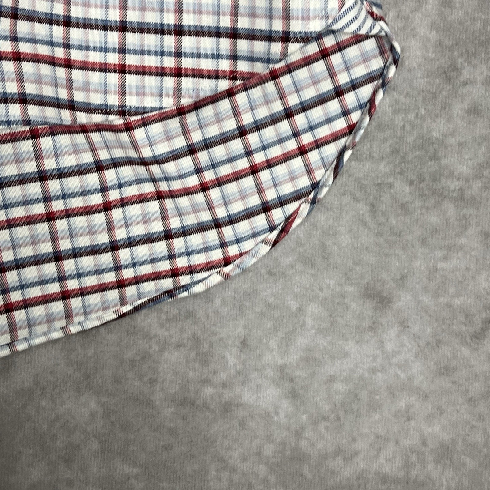Lands’ End Men’s Shirt XXL Plaid 100% Supima Cotton No-Iron L/S Button Up Casual