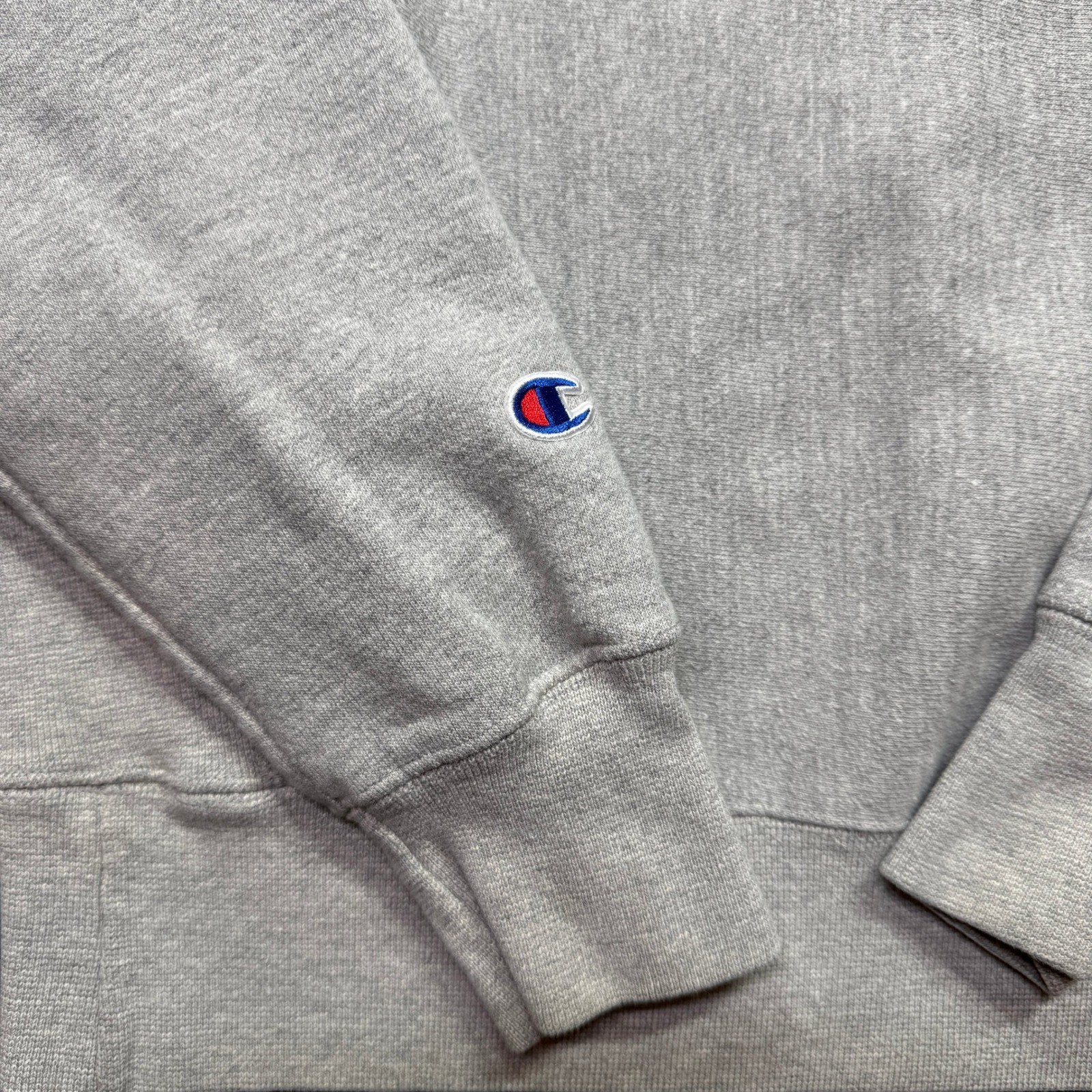 Champion Reverse Weave Sweatshirt Men Small Grey Crewneck Embroidered Spelled