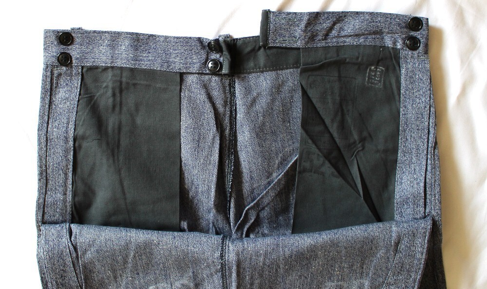 Vintage 1980 Soviet USSR Authentic Gray Navy Sailor Working Uniform 100% Cotton