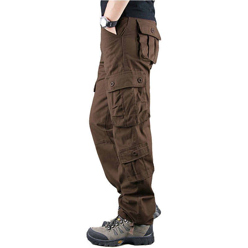 Men’s Army Tactical Combat 100% Cotton Cargo Work Pants Outdoor Hiking Trousers