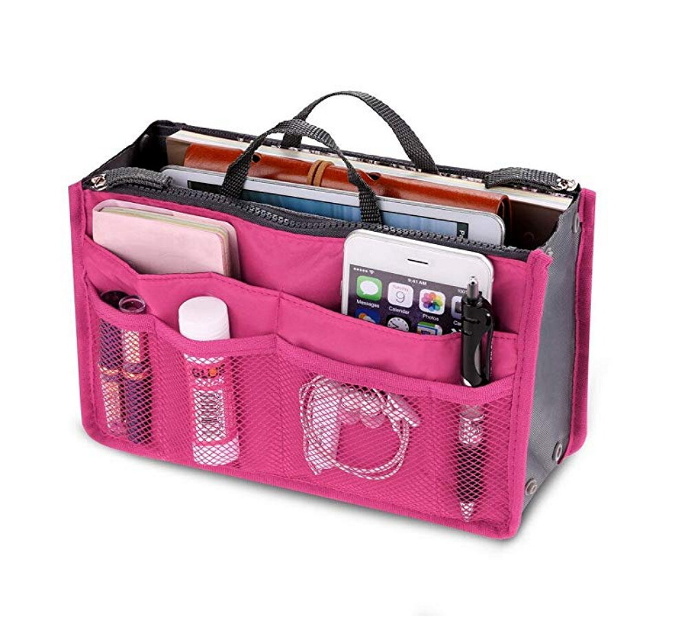 Women’s Travel Handbag Organizer Insert-Multi-Pocket Purse Liner, Tote Organizer