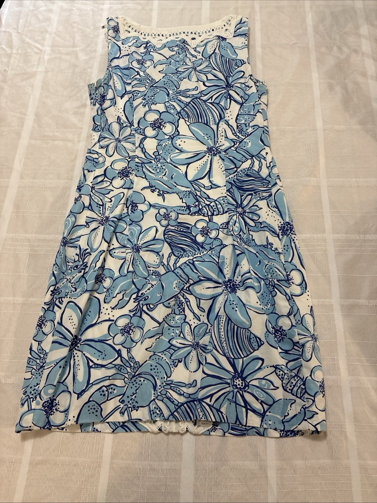 Lilly Pulitzer Melani Shift Coastal Blue Dress Summer Fun Casual Size 2