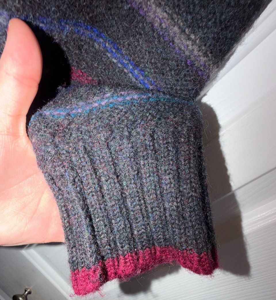 Vintage Boston Traders Knit Sweater Mens Large Wool Crewneck 90s Black + Stripes