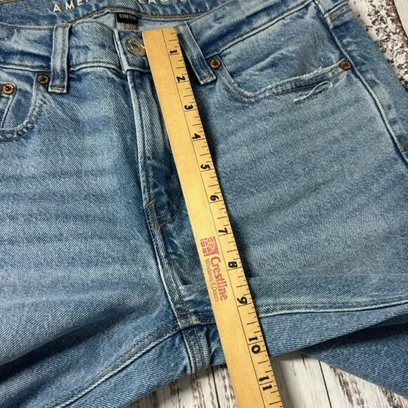 American Eagle Jeans Womens 6 Reg Blue Stretch ’90s Low Rise Skinny Kick Denim
