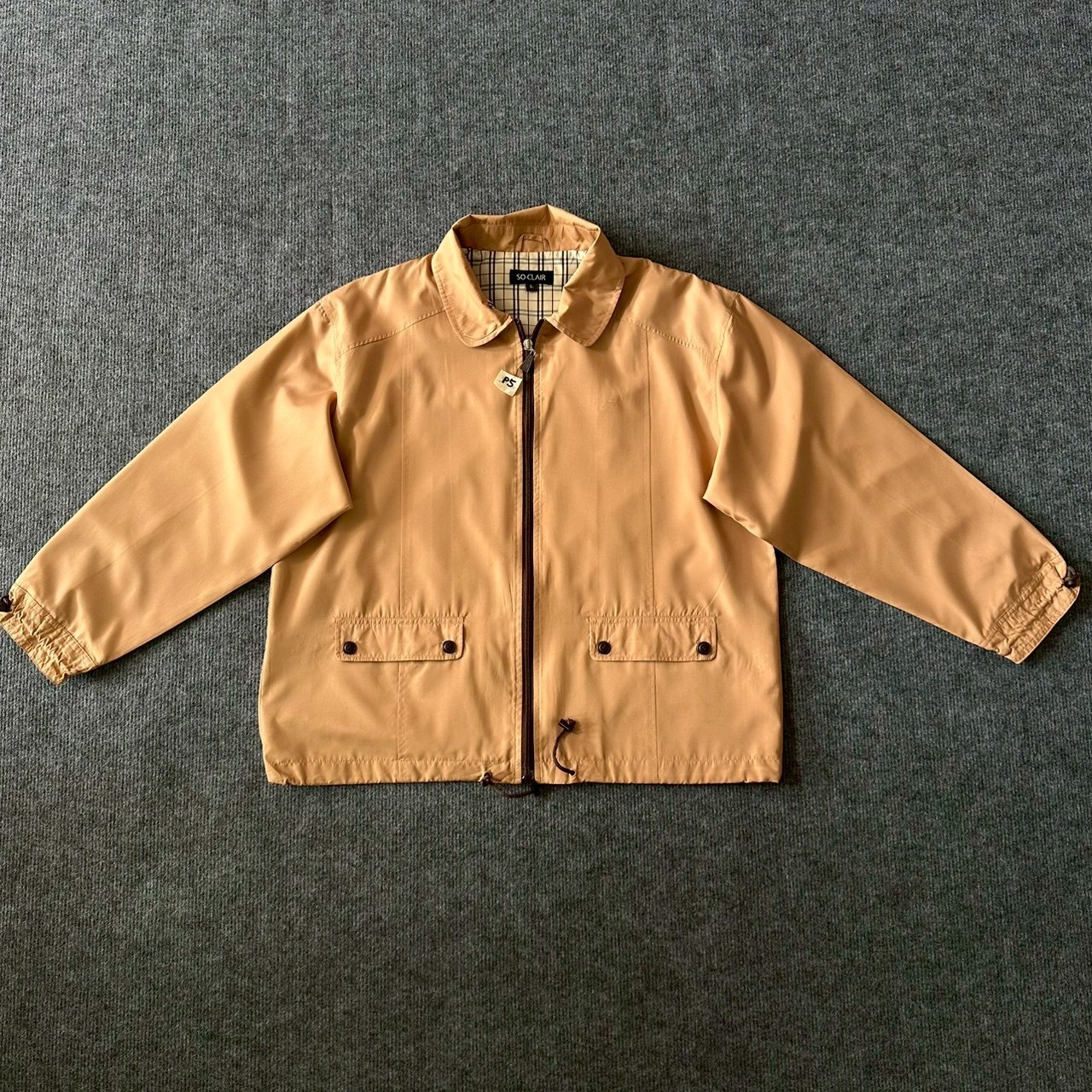 ​So-Clair Jacket / Light Brown / Size L / Chest 46″ / Length 24.5″ / Sleeve 21″