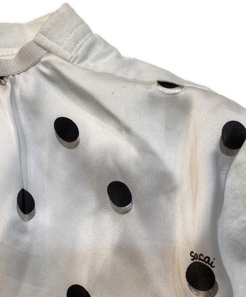 Sacai White Cotton & Polyester Docking Cut & Sew Blouse M Style Casual
