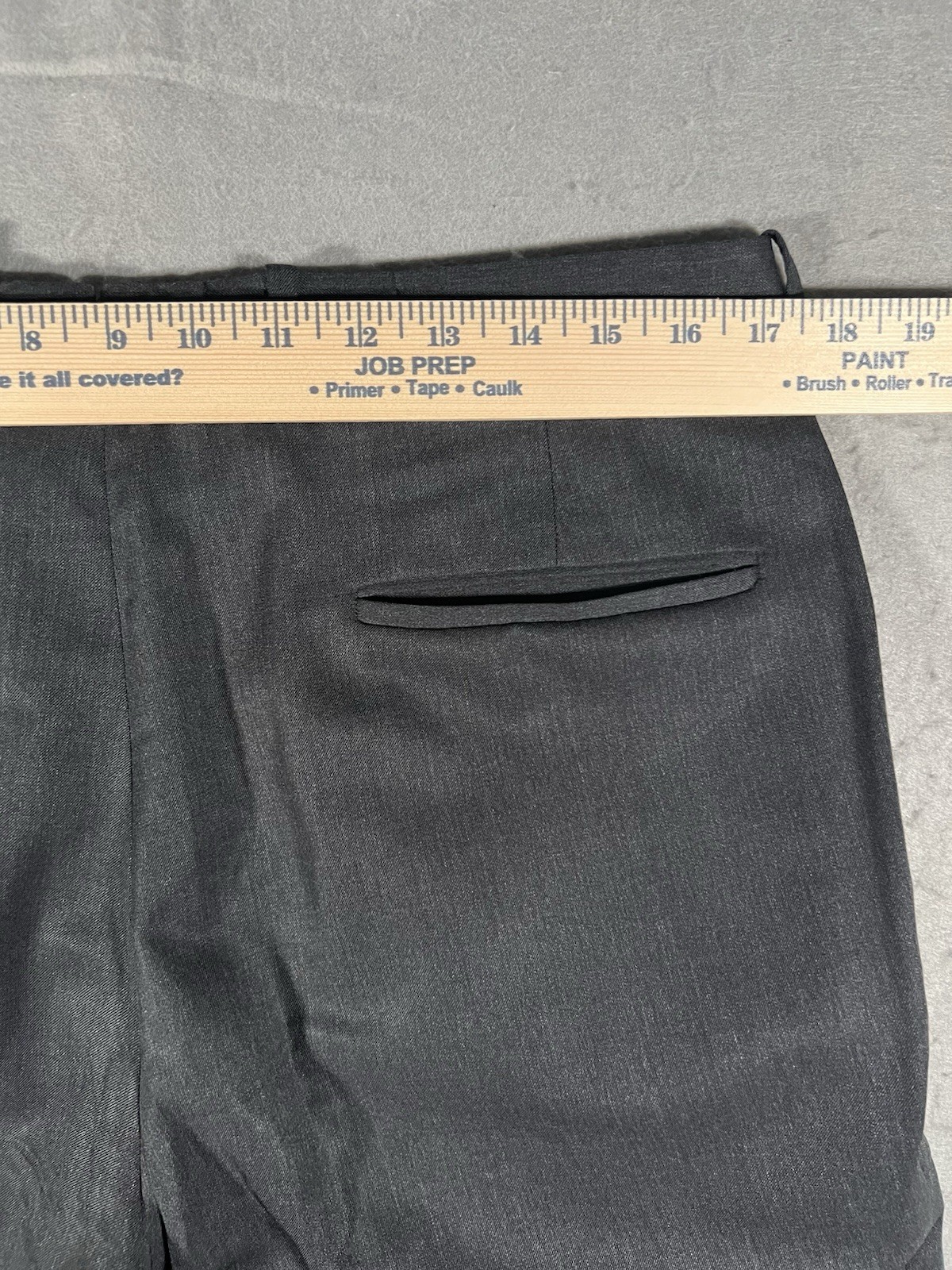 Tom James Men’s 34S Wool Dress Pants Executive Collection Tailored Gray Formal