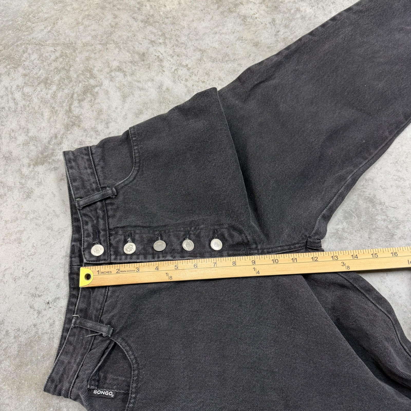 Vintage Bongo Jeans Juniors 7 Black High Rise Mom Tapered Leg Made USA 90s