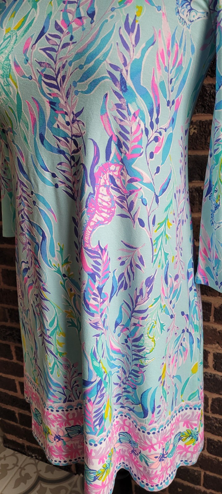 Lilly Pulitzer Womens Ophelia Blue Oasis Swing Dress Size XXS