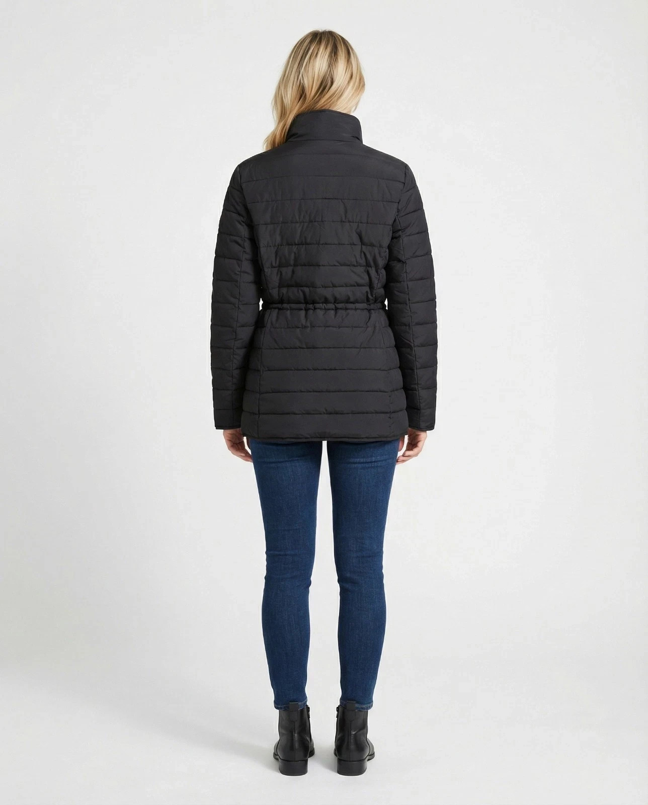 Nautica Women’s Full Zip Puffer Jacket, Black, Size S
