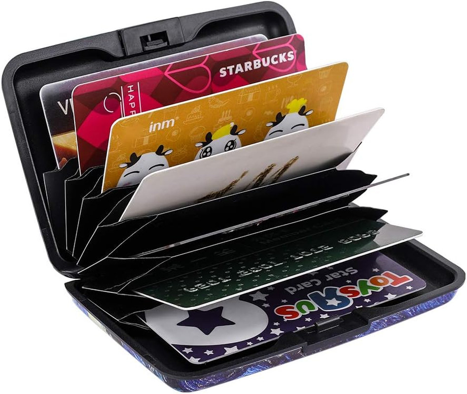 RFID Blocking Credit Cards Holder Aluminum Wallet Metal ID Case for Men Women (S
