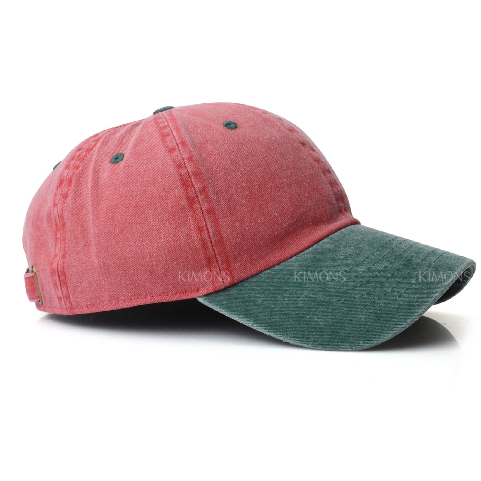 Pigment Dyed Baseball Ball Cap Washed 2Two Tone Cotton Vintage Hat Dad Summer