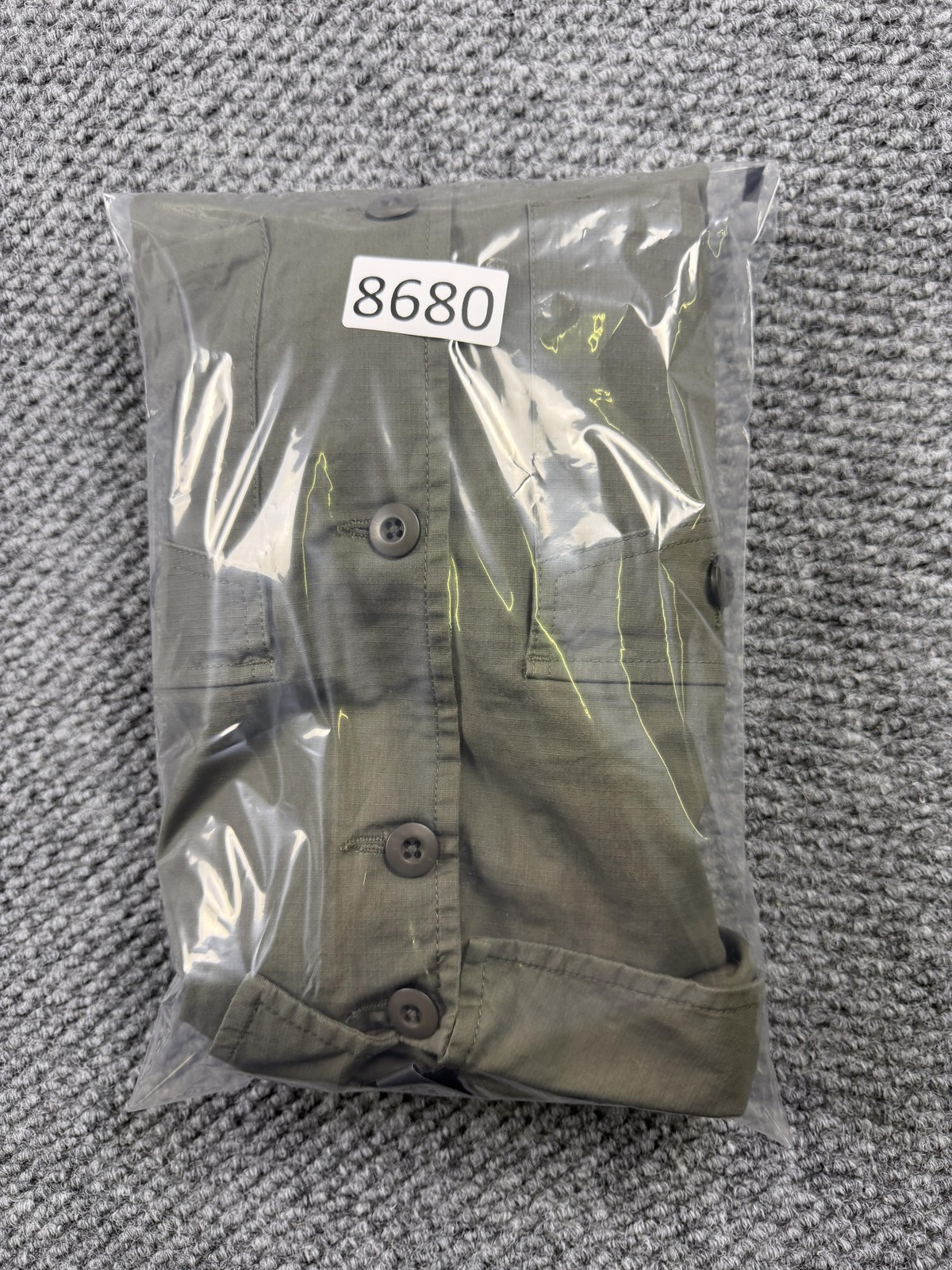 Vuori Jacket Mens Small Green Canvas Military Button Front Lightweight Outdoor