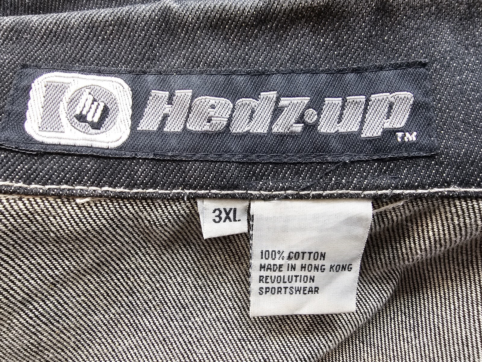 Hedz.up Jackets Sz 3XL/ Denim Jean Jacket/Hip-Hop Streetwear/Hong Kong/Vintage