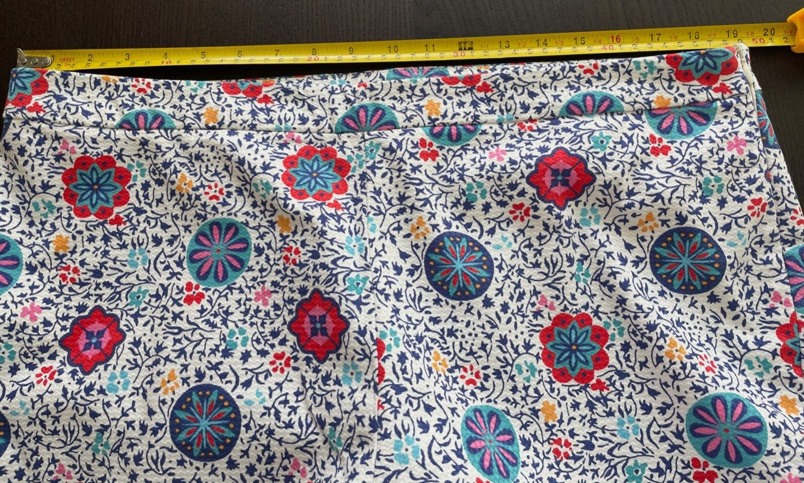 NWOT BODEN Ankle Side Zip Stretch Pants Multi-Color Wms Size 14R Multi-Color