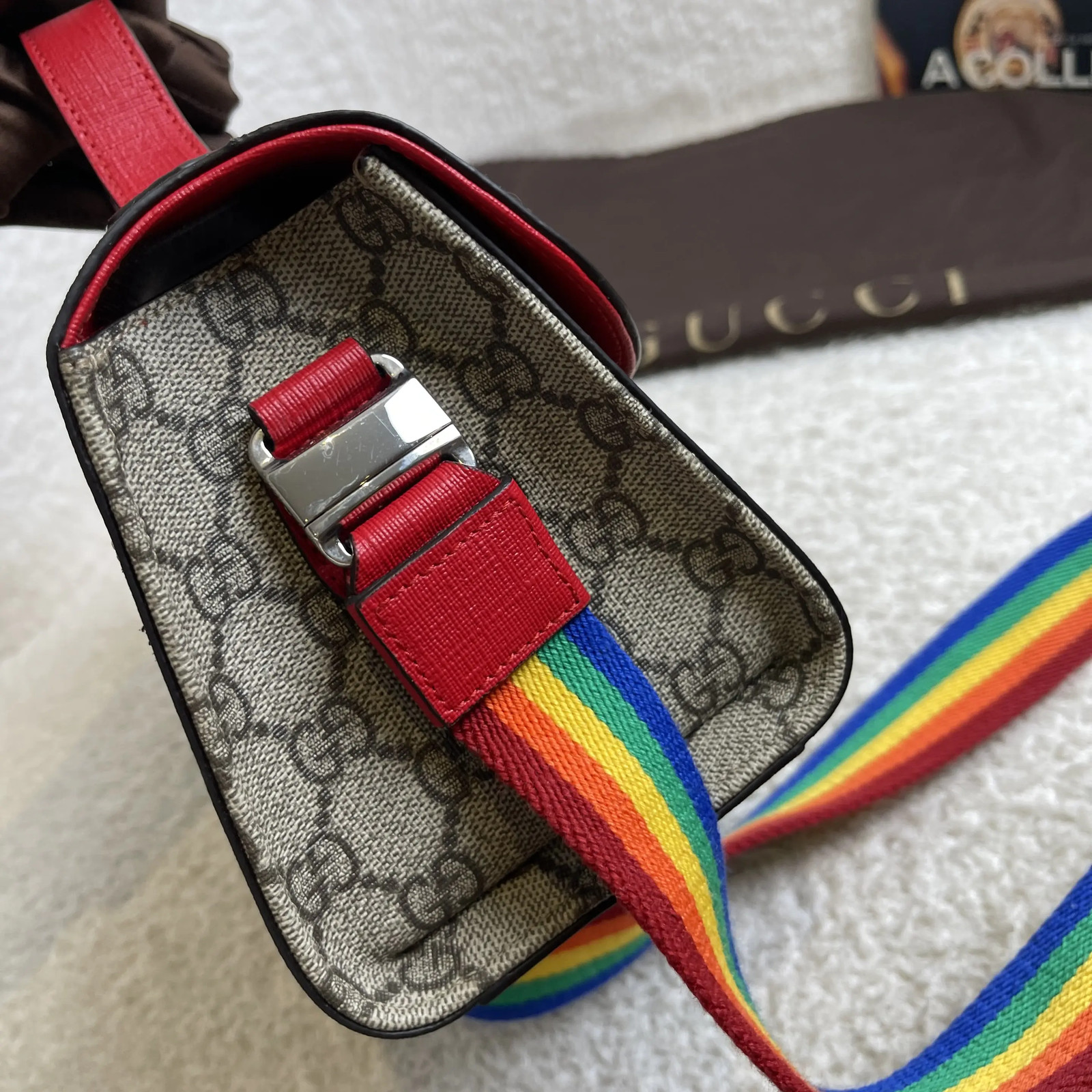 Gucci GG Embroidered Kids Messenger Bag