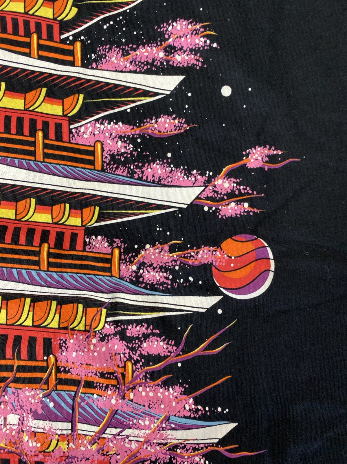 Into The AM Graphic Tee Unisex Black Size 3XL Sakua Galaxy Cherry NWOT