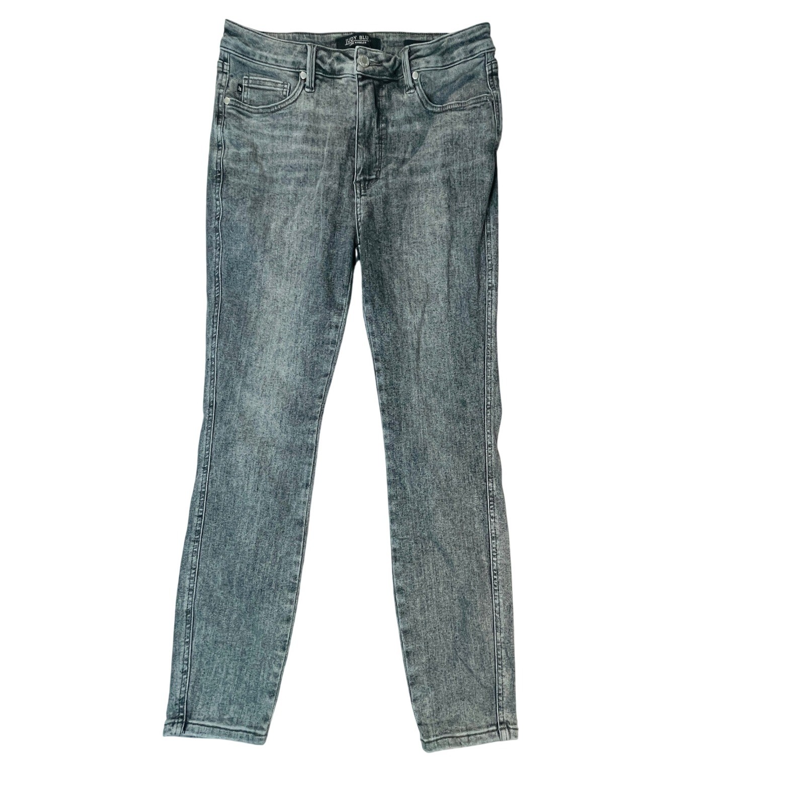 Judy Blue Jeans Womens 27 Grey Skinny Fit High Rise Acid Wash Denim Pants
