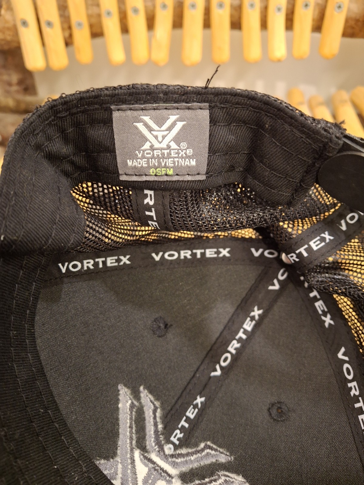 VORTEX Hat Snapback Cap Mesh Back Black NWOT Genuine
