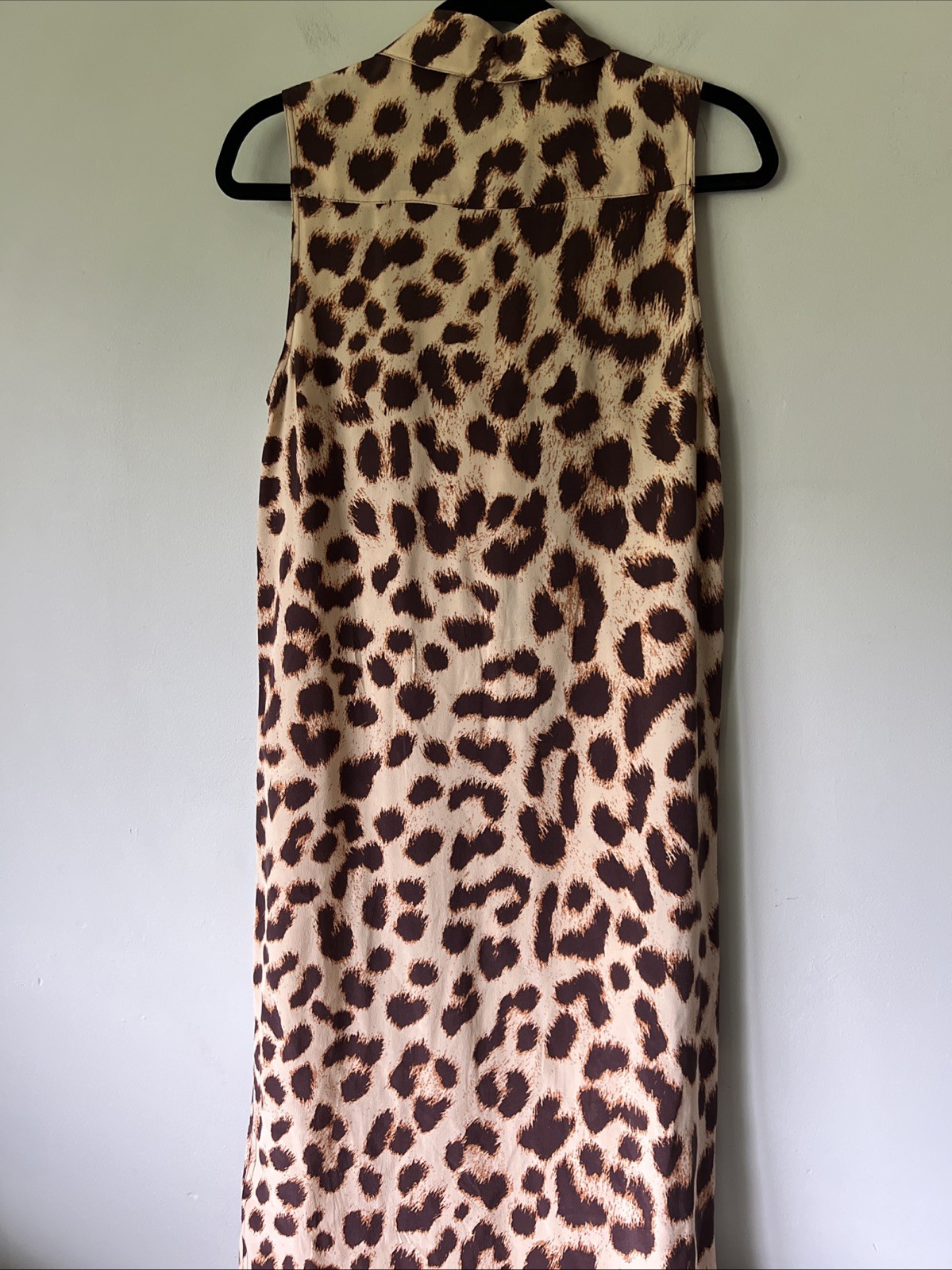 Equipment Tegan Print Silk Shirt Midi Dress in Animal Print Size M