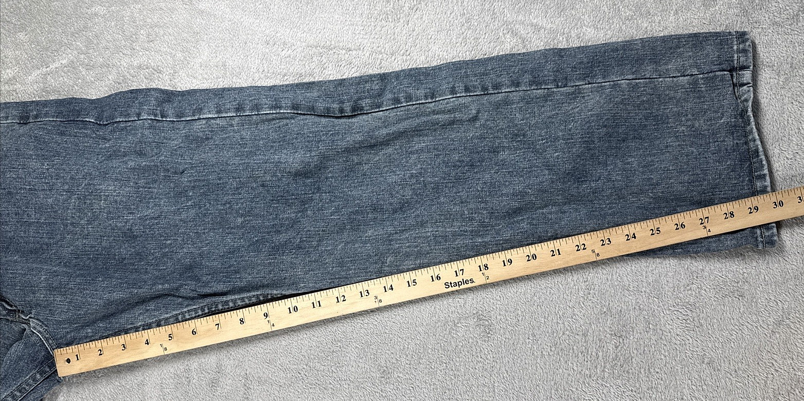 Lee Men’s Regular Fit Straight Leg Jean Pants Stone-Washed Blue Size 32×30