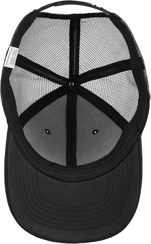 Gelante Trucker Hat Mesh Back Snapback Adjustable Baseball Cap Black Unisex